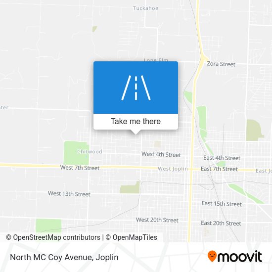North MC Coy Avenue map