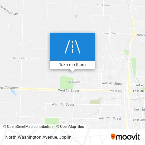 North Washington Avenue map
