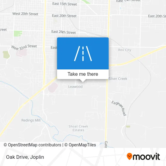 Oak Drive map