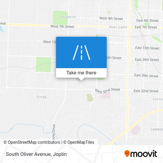 South Oliver Avenue map