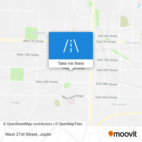 West 21st Street map