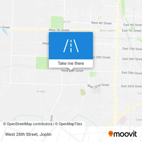 West 26th Street map