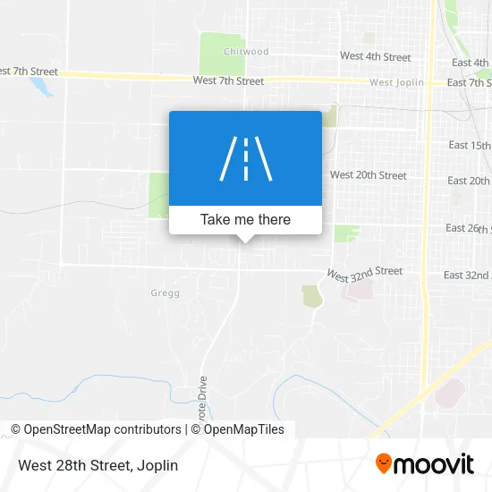West 28th Street map