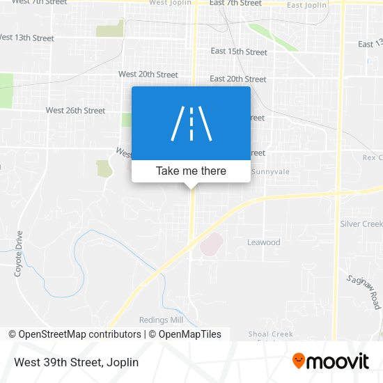 Mapa de West 39th Street