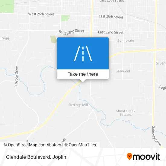Glendale Boulevard map