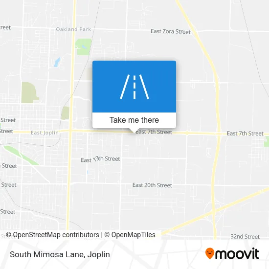 South Mimosa Lane map