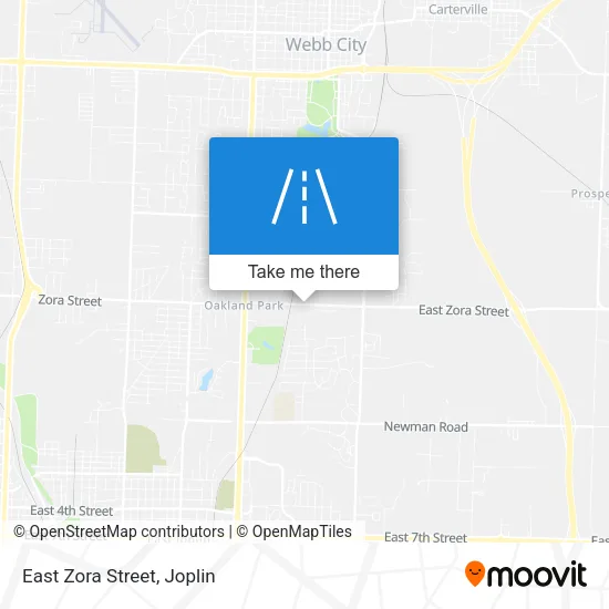East Zora Street map