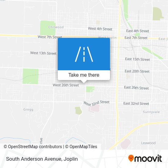 South Anderson Avenue map