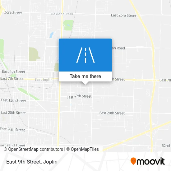 East 9th Street map