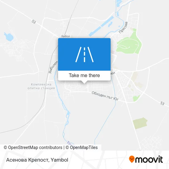 Карта Асенова Крепост