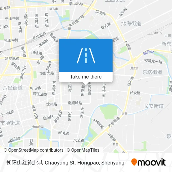 朝阳街红袍北巷 Chaoyang St. Hongpao map