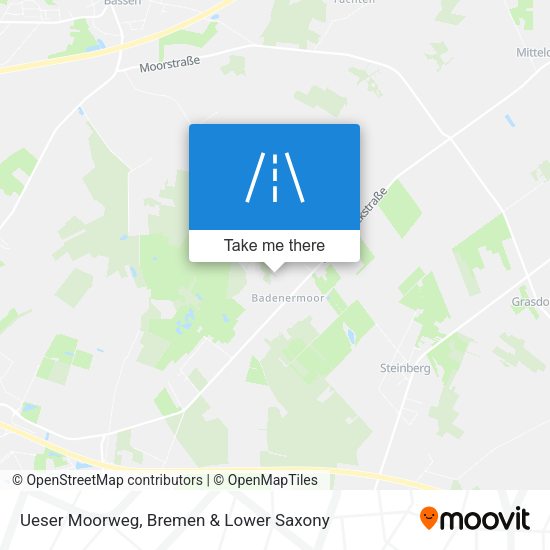 Ueser Moorweg map