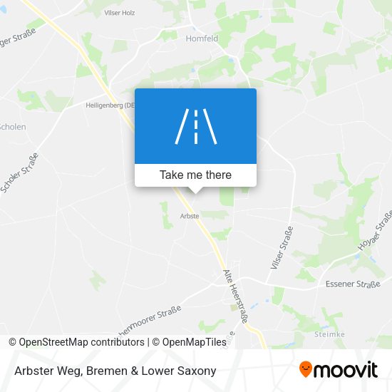 Arbster Weg map