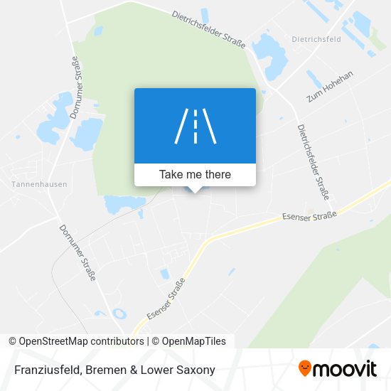 Franziusfeld map