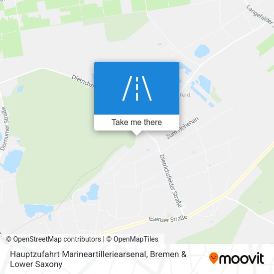 Hauptzufahrt Marineartilleriearsenal map