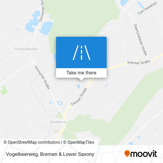 Vogelbeerweg map