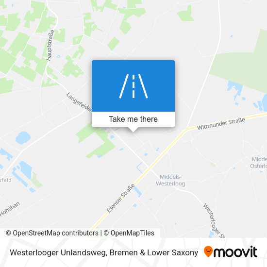 Westerlooger Unlandsweg map