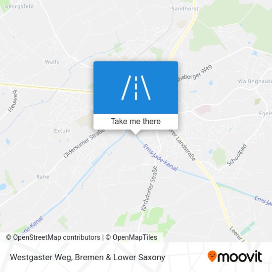 Westgaster Weg map