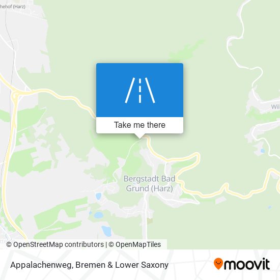 Appalachenweg map