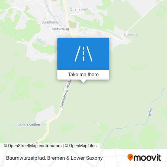 Baumwurzelpfad map