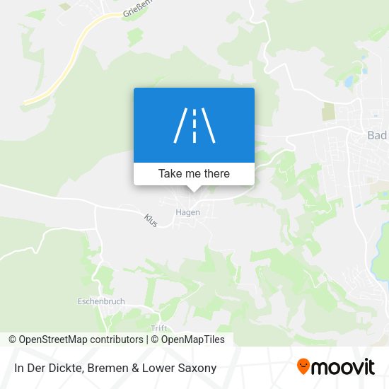 In Der Dickte map