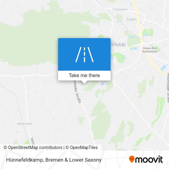 Hünnefeldkamp map