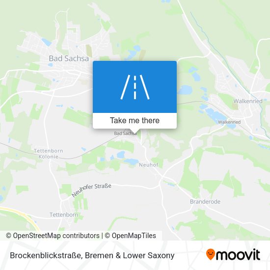 Brockenblickstraße map