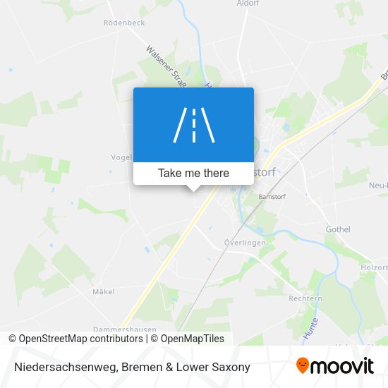Niedersachsenweg map