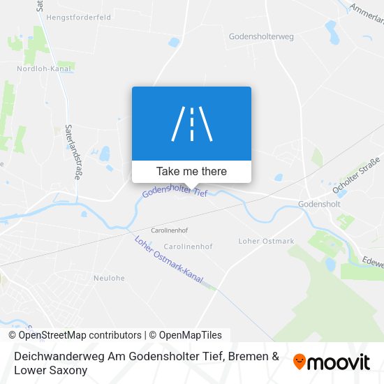 Deichwanderweg Am Godensholter Tief map