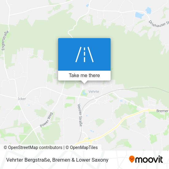 Vehrter Bergstraße map