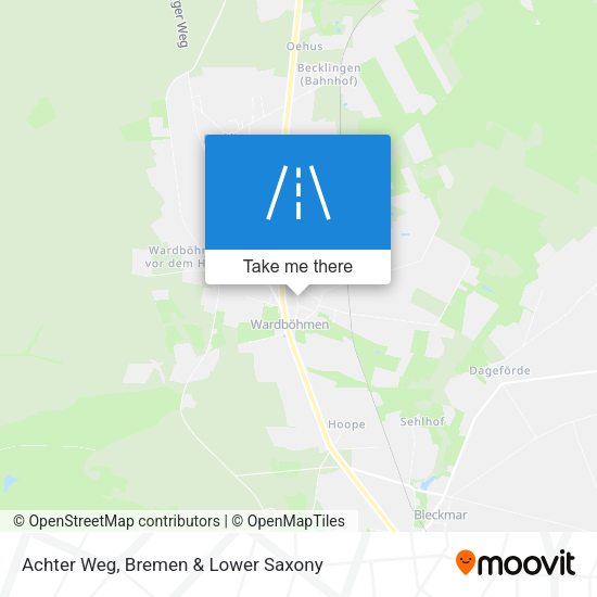 Achter Weg map
