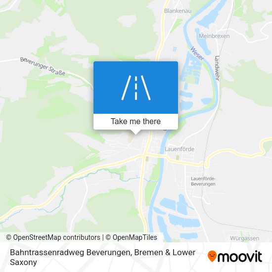 Bahntrassenradweg Beverungen map