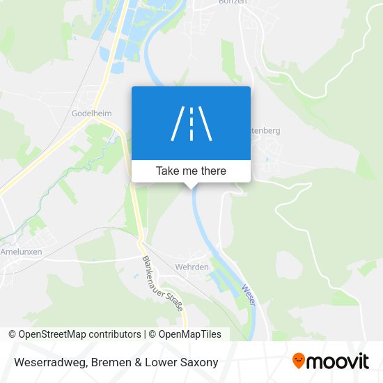Weserradweg map