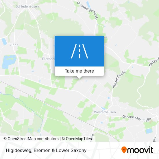 Higidesweg map