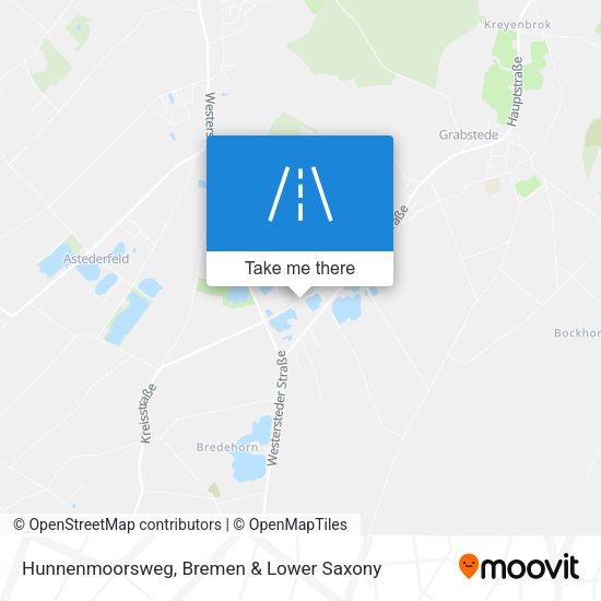Hunnenmoorsweg map