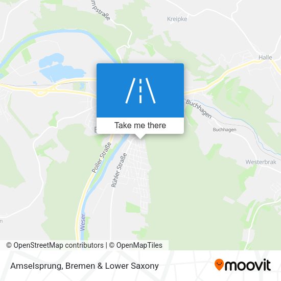 Amselsprung map