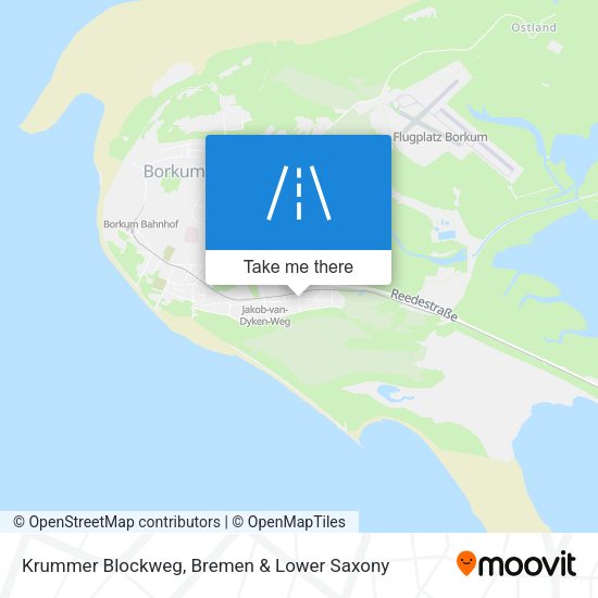 Krummer Blockweg map