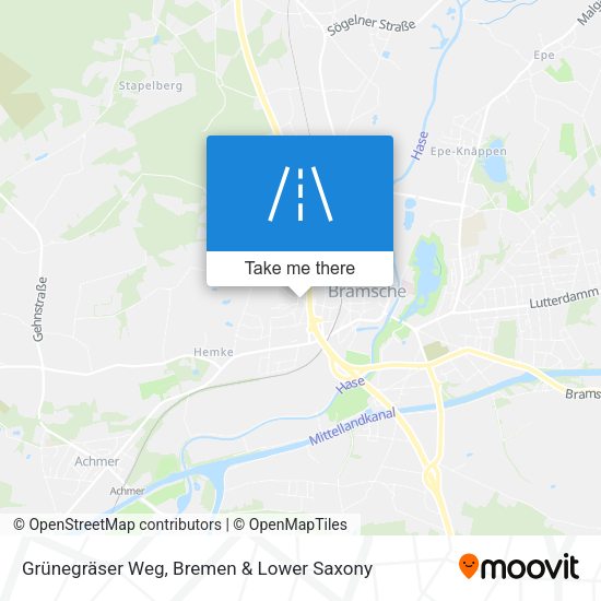 Grünegräser Weg map