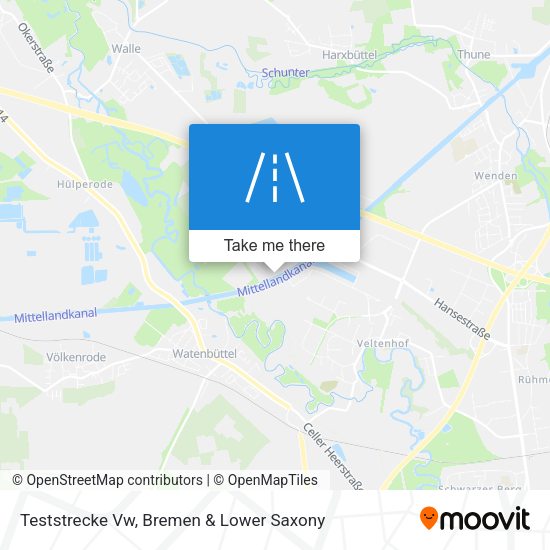 Teststrecke Vw map