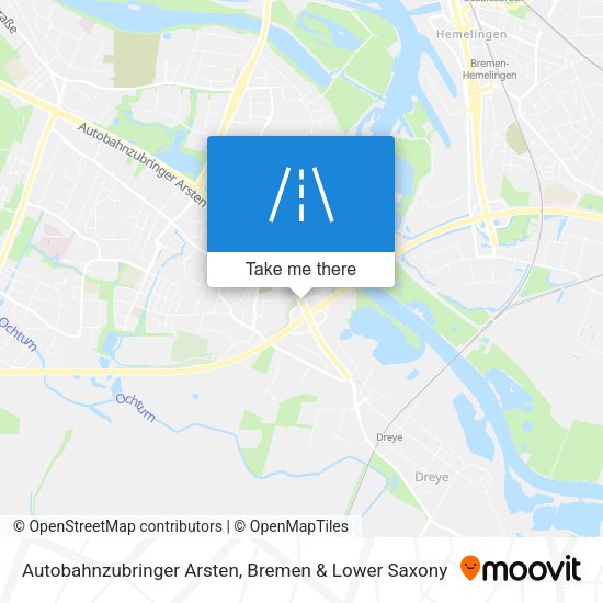 Autobahnzubringer Arsten map