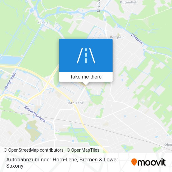 Autobahnzubringer Horn-Lehe map