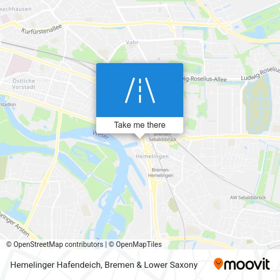 Hemelinger Hafendeich map