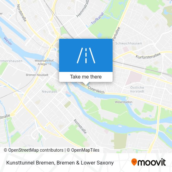 Kunsttunnel Bremen map
