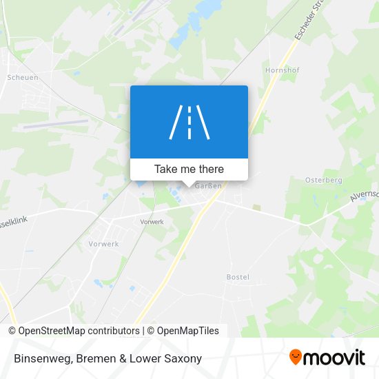 Binsenweg map