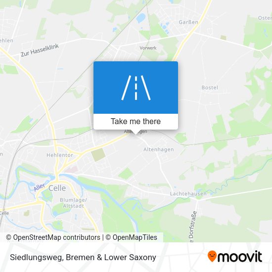Siedlungsweg map