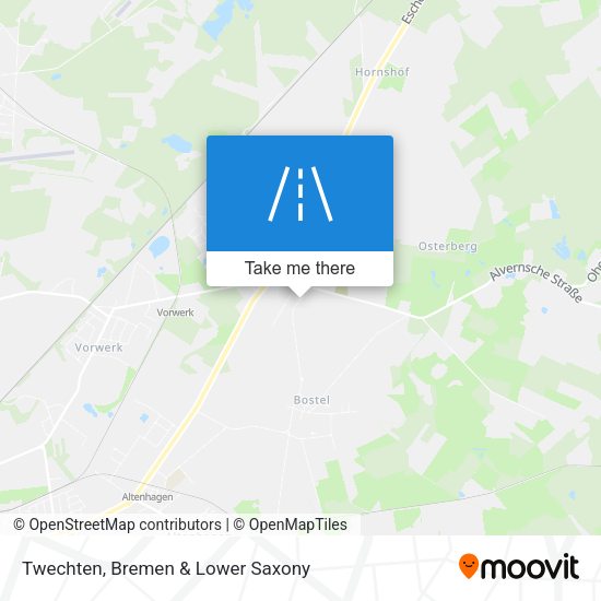 Twechten map