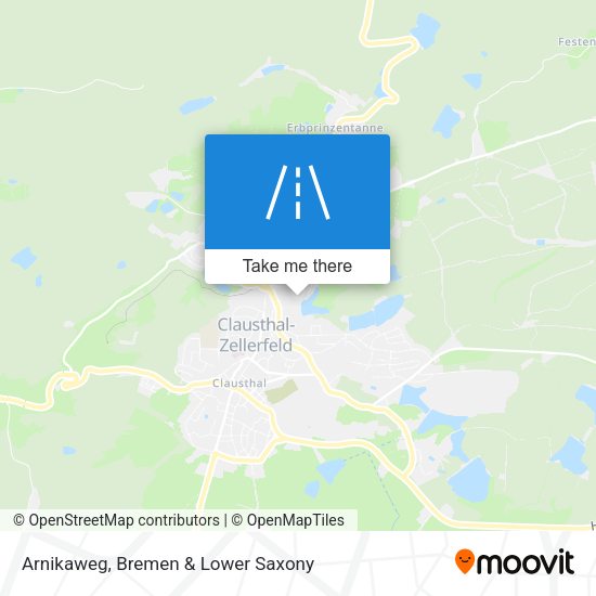 Arnikaweg map