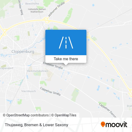 Thujaweg map