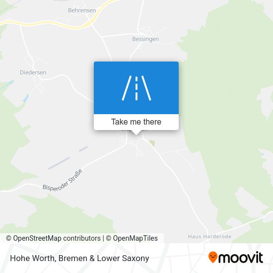 Hohe Worth map
