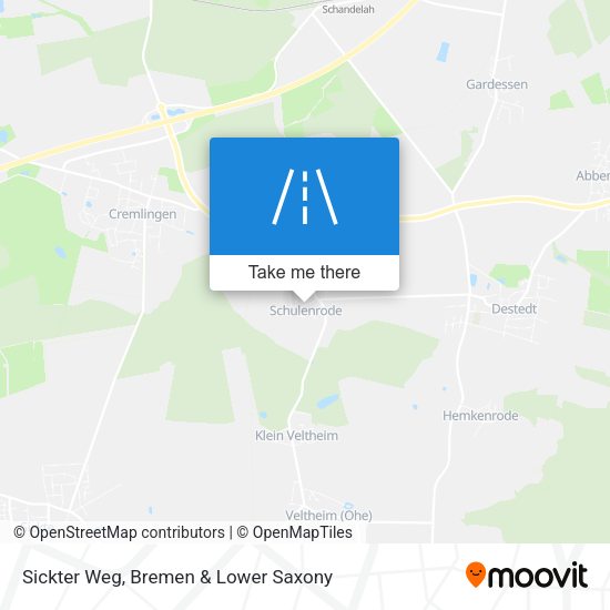 Sickter Weg map